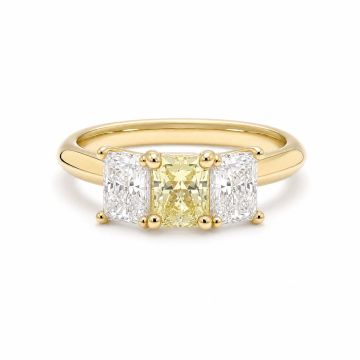 Fancy Intense Yellow Radiant Diamond Ring