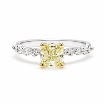 Fancy Yellow Radiant Diamond Ring