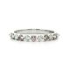 Shared Claw Round Brilliant Diamond Half-Eternity Wedding Ring