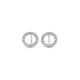 Open Circle Diamond Stud Earrings
