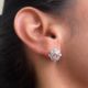 Argyle Pink Diamond Moonlight Oval Cluster Stud Earrings