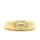 Emerald Cut Horizontal Bezel Ring