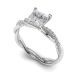 Intertwined Princess Cut Diamond Pave Engagement Ring