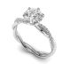 Intertwined Brilliant Cut Diamond Pave Engagement Ring