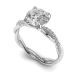 Intertwined Round Brilliant Cut Diamond Pave Engagement Ring