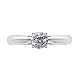 Classic Claw Set 0.40ct Round Brilliant Cut Diamond Engagement Ring in 18kt White Gold