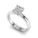 Four Claw Hourglass Cushion Cut Solitaire Ring