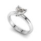 Three Claw Hourglass Heart Cut Solitaire Ring