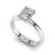 Four Claw Hourglass Oval Cut Solitaire Ring