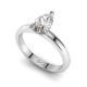 Three Claw Hourglass Pear Cut Solitaire Ring