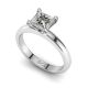 Four Claw Hourglass Princess Cut Solitaire Ring
