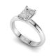 Four Claw Hourglass Radiant Cut Solitaire Ring