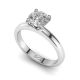 Four Claw Hourglass Round Brilliant Cut Solitaire Ring