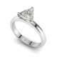 Four Claw Hourglass Trilliant Cut Solitaire Ring