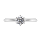 Traditional Six Claw 0.42ct Solitaire Diamond Ring in Platinum