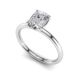 Solitaire Tulip Cushion Cut Diamond Engagement Ring