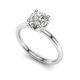 Solitaire Tulip Round Brilliant Cut Diamond Engagement Ring