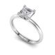 Classic Square Emerald Solitaire Engagement Ring
