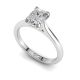 Solitaire Cushion Cut Diamond Ring with Tapered Band