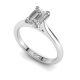 Solitaire Emerald Cut Diamond Ring with Tapered Band