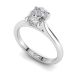 Solitaire Oval Cut Diamond Ring with Tapered Band