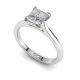 Solitaire Princess Cut Diamond Ring with Tapered Band