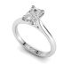 Solitaire Radiant Cut Diamond Ring with Tapered Band