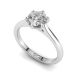 Solitaire Round Brilliant Cut Diamond Ring with Tapered Band