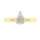 0.42ct Pear Cut Argyle Champagne Diamond Ring with Tapered Band
