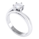 Classic Twist Claw Set Solitaire Diamond Ring