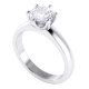 Classic Knife Edge Band Claw Set Solitaire Engagement Ring