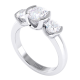 Round Brilliant Cut Diamond Trilogy Engagement Ring