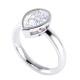 Pear Cut Diamond Solitaire Ring