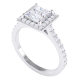 Princess Cut Halo Engagement Ring