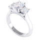 Oval Cut Trilogy Engagement Ring
