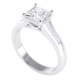 Claw and Channel Set Princess Cut Diamond Ring
