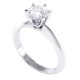 Knife Edge Band Six Claw Solitaire Diamond Engagement Ring