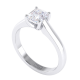 Cushion Cut Solitaire Diamond Engagement Ring