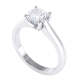 Open Gallery Four Claw Solitaire Diamond Engagement Ring