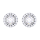 Classic Halo Diamond Stud Earrings