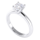 Cushion Cut Diamond Solitaire Engagement Ring