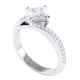 Sweeping Princess Cut Diamond Ring