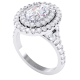Oval Cut Double Halo Engagement Ring