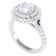 Round Brilliant Cut Double Halo Engagement Ring