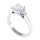 Heart and Round Brilliant Diamond Trilogy Ring