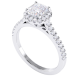 Cushion Cut Halo Diamond Engagement Ring