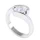 Tilted Pear Cut Diamond Engagement Ring