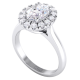 Oval Diamond Halo Engagement Ring