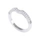 Antique Inspired Contoured Diamond Wedding Eternity Ring
