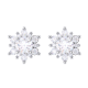 Diamond Flower Stud Earrings